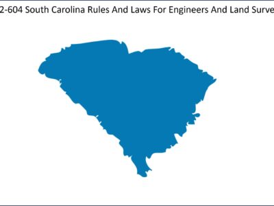 South Carolina Rules And Laws For Engineers And Land Surveyors