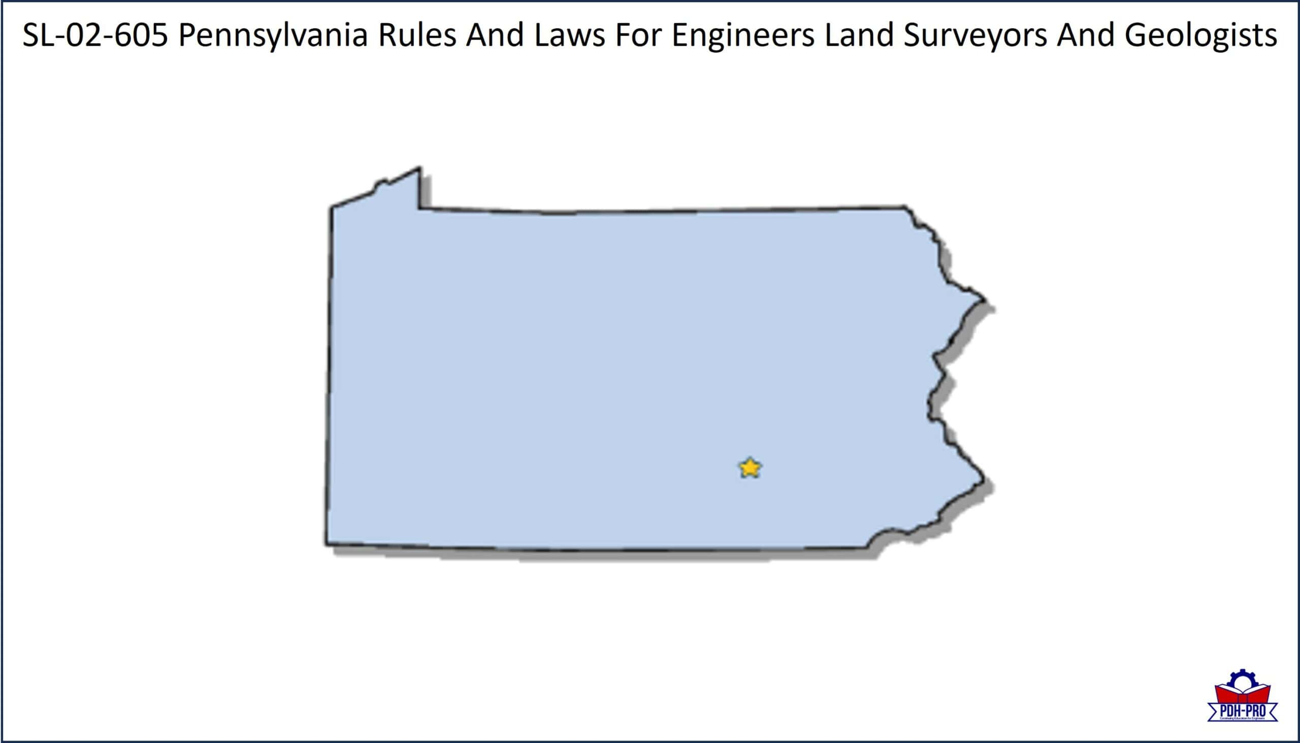 Pennsylvania Rules And Laws For Engineers Land Surveyors And Geologists