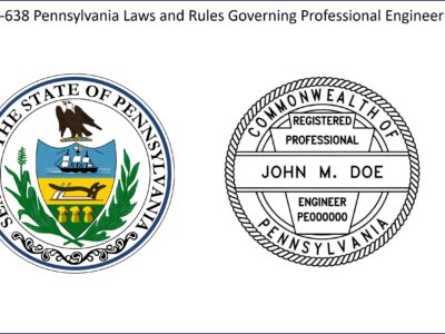 Pennsylvania Laws and Rules Governing Professional Engineer Seals