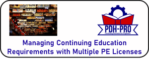 Managing Continuing Education Requirements with Multiple PE Licenses