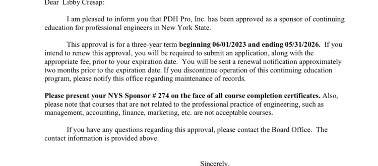 PDH Pro is a New York approved CE provider